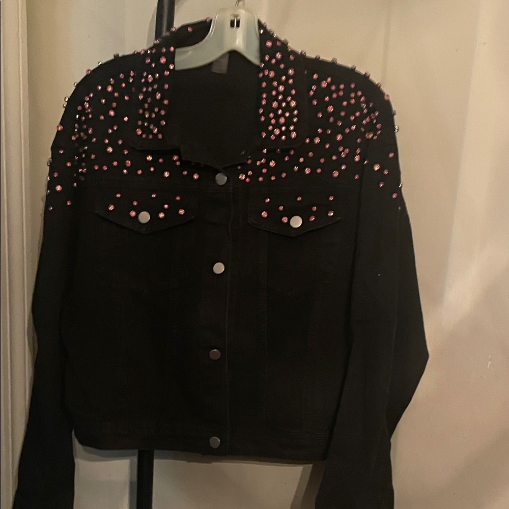 Salt Lake Clothing Black Jacket with Pink Studs